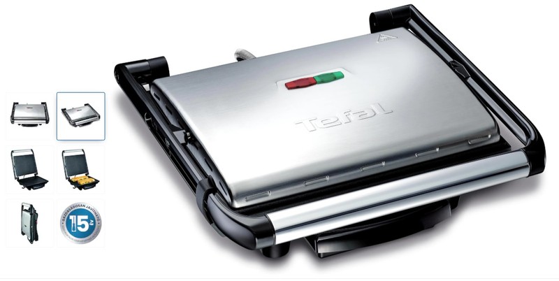 Grill electric multifuncțional Tefal Inicio Grill GC241D38, 2000W, Panini, inox