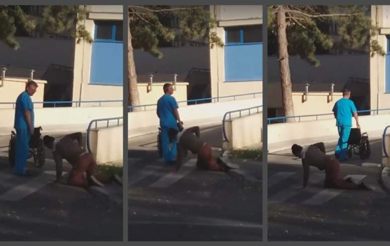 Ciobanul lăsat să se târască prin fața Spitalului din Călărași a făcut afirmații șocante: "M-au tratat ca pe un câine"