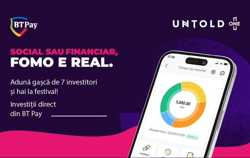 Investițiile vin cu bonus: BT Pay lansează o campanie care te trimite la UNTOLD 2026