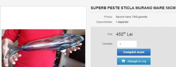 Peștele din sticlă, pe care orice român îl avea în casă pe vremea lui Ceaușescu, a ajuns să coste o avere