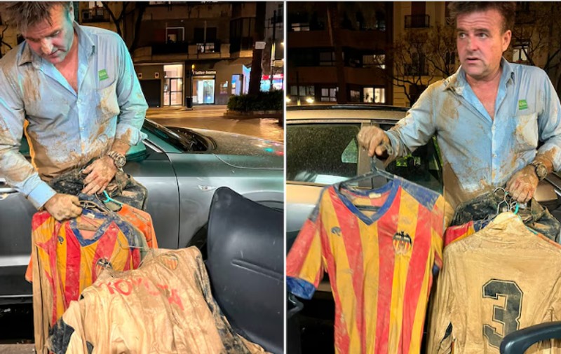 Un fan al echipei Valencia și-a pus viața în pericol în mijlocul furtunii DANA pentru a-și salva colecția de tricouri de fotbal: „Comoară incalculabilă”