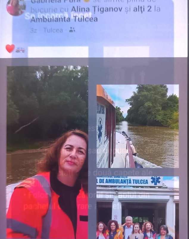 Plimbări cu şalupa de urgență către restaurant la Ambulanța Tulcea