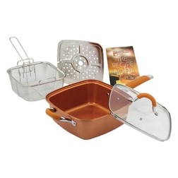 Tigaie multifunctionala, patrata, copper, friteuza, pentru cuptor,migas