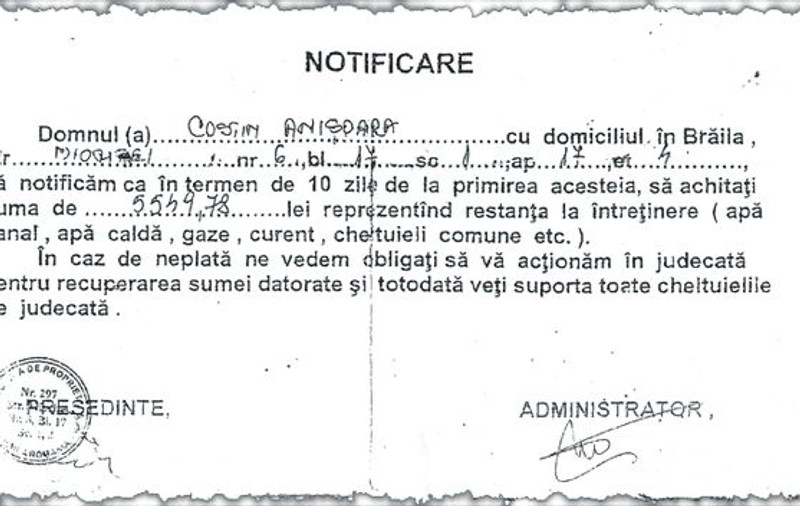 «Rămânem fără casă dacă nu dăm 10.000 de lei la întreţinere»