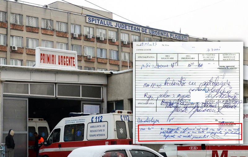 DOCUMENTE dintr-un mare spital din țară. Ce apare scris în fișele unor bolnavi de la urgențe: „Doamna doctor spune că e plătită la oră, refuză să vadă pacientul”