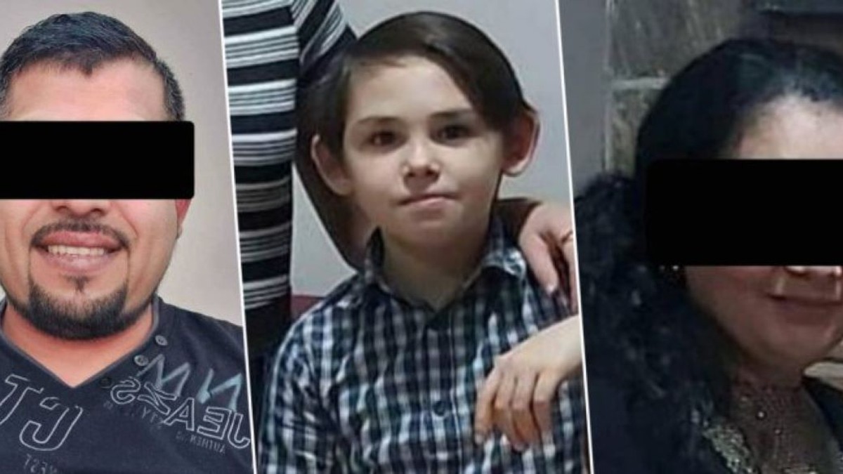 Raul, mama lui (dreapta) și tatăl vitreg, iubitul mamei, (stânga).