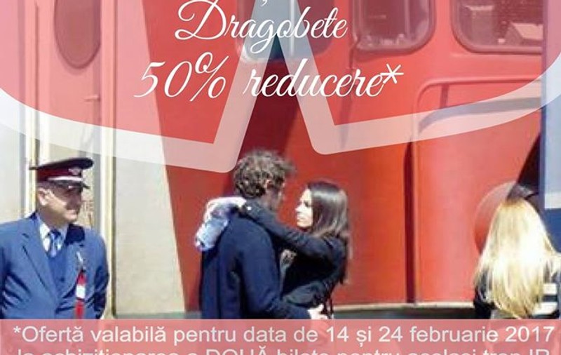 Oferta CFR Călători de Valentine's Day: plimbări cu trenul și declarații la megafon