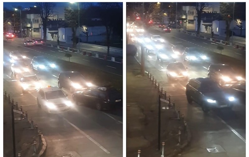 O mașină a rămas blocată pe contrasens, chiar în fața sediului Poliției Constanța. Ce decizie au luat autoritățile