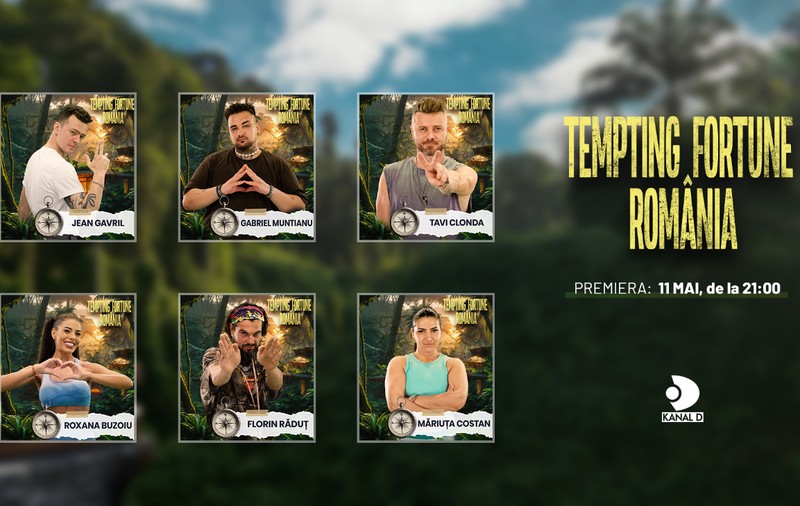 Concurenți la „Tempting Fortune România”, emisiunea de la Kanal D. Printre primii șase participanți anunțați e și Tavi Clonda