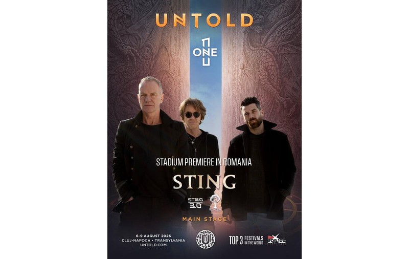 STING, legenda care a inspirat generații întregi, ajunge la UNTOLD 2026