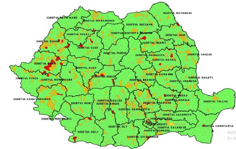 DOCUMENT | Cum începe școala? Harta epidemiologică județ cu județ: 43 de localități sunt în scenariul roșu