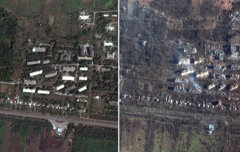 Distrugerile din Bahmut, văzute din satelit. Cum arată acum orașul bombardat