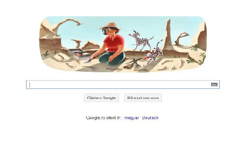 LOGO special GOOGLE, la 100 de ani de la naşterea arheologului MARY LEAKEY