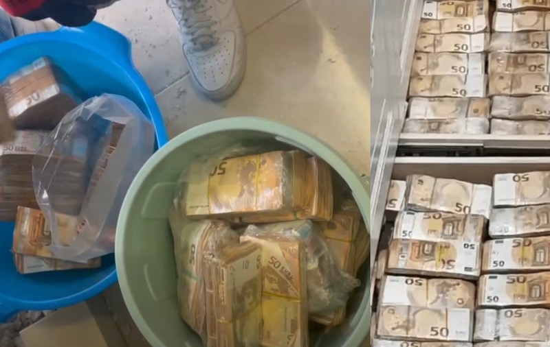 3,2 milioane de euro, in teanuri de bancnote de 50 de euro, gasite intr-un apartament al mafiei din Italia, langa Napoli