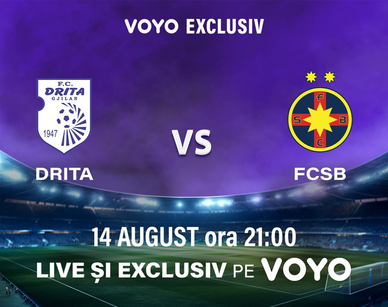 Cine transmite meciul Drita – FCSB, din preliminariile Europa League. Partida se vede la TV, după ce platforma online a dat eroare