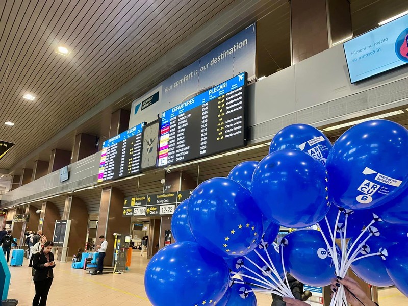 Imagine din Aeroportul „Henri Coandă” din București. FOTO: Facebook
