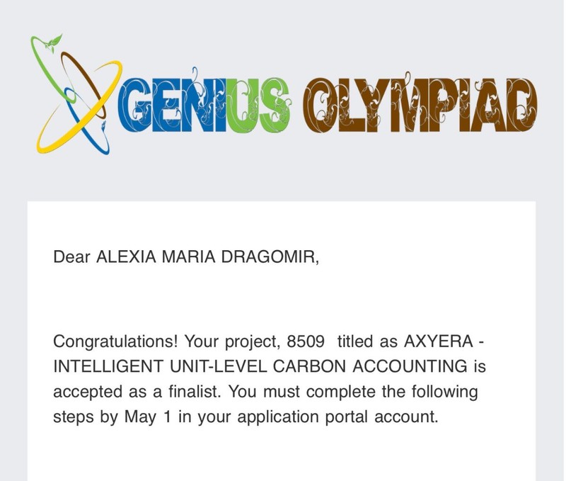 Alexia Maria Dragomir s-a calificat în etapa mondială a Genius Olympiad