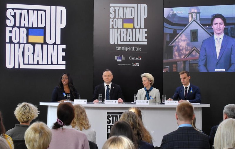 Peste 10 miliarde de euro au fost strânse prin campania online „Stand up for Ukraine”