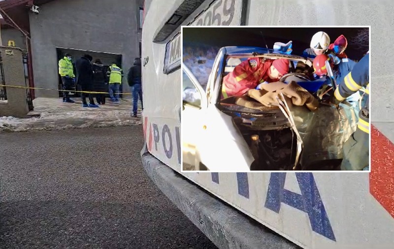 Polițiștii care s-au dus să anunțe familia unui camionagiu că bărbatul e în stare gravă, după un accident în Botoșani, au aflat că soția acestuia fusese ucisă în casă
