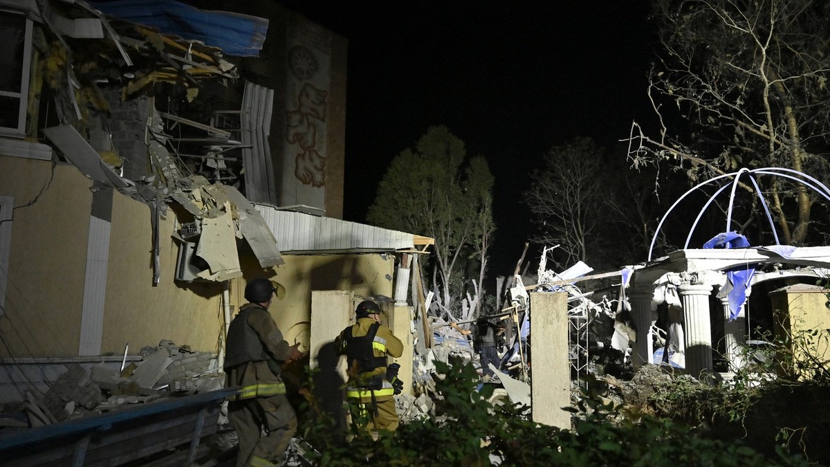Hotel distrus de ruși în orașul ucrainean Kramatorsk Foto: Profimedia