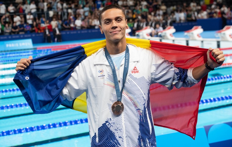 David Popovici duce România pe locul 19 în clasamentul pe medalii de la Jocurile Olimpice 2024