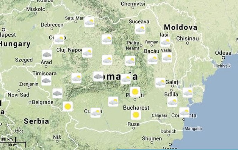 PROGNOZA METEO pentru LUNI şi MARŢI. Iată CUM VA FI VREMEA