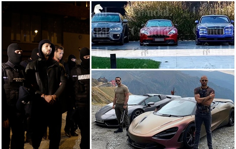 11 mașini de lux ale lui Andrew Tate au fost confiscate de Poliție, imediat după ce a fost arestat