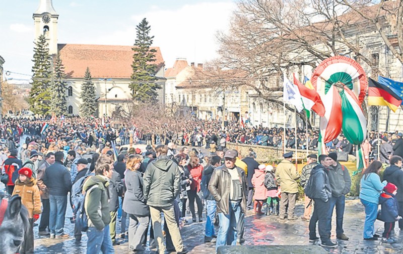 Sute de maghiari au sărbătorit Ziua Ungariei