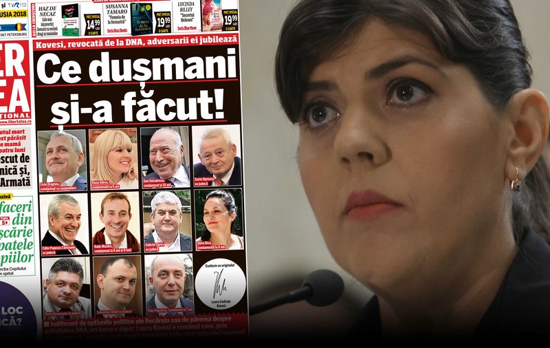 Libertatea, o copertă de colecție: lista celor mai puternici dușmani ai Laurei Kovesi!