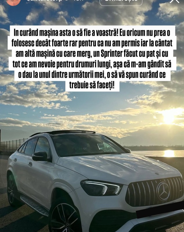 Mașina de peste 60.000 de euro a lui Culiță Sterp ajunge gratuit la un fan. Motivul pentru care artistul face acest gest