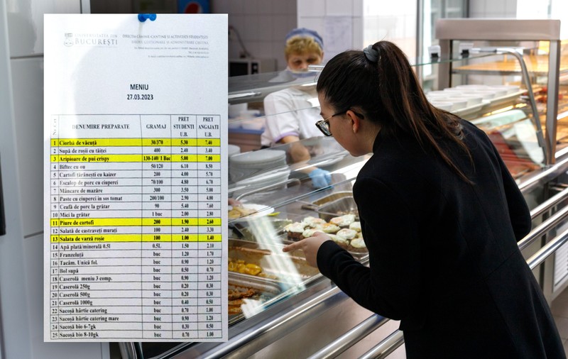 Nu doar seniorii își schimbă meniul din cauza inflației. Cât îi costă pe studenți să mănânce la o cantină universitară