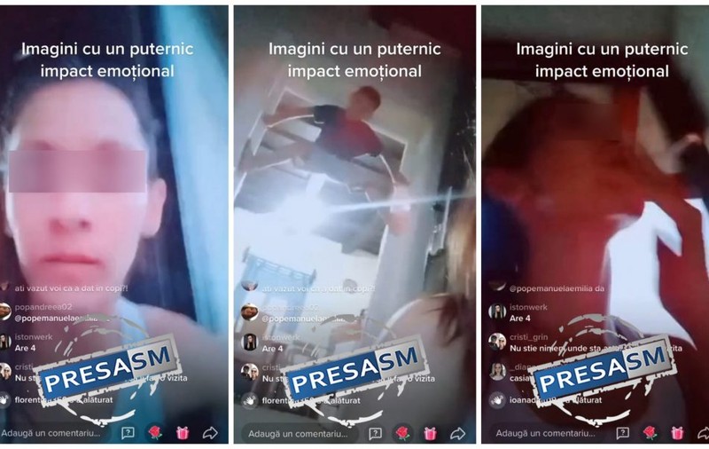 Femeia care și-a lovit băiețelul în timpul unui live pe Tik Tok, lăsată temporar fără cei trei copii
