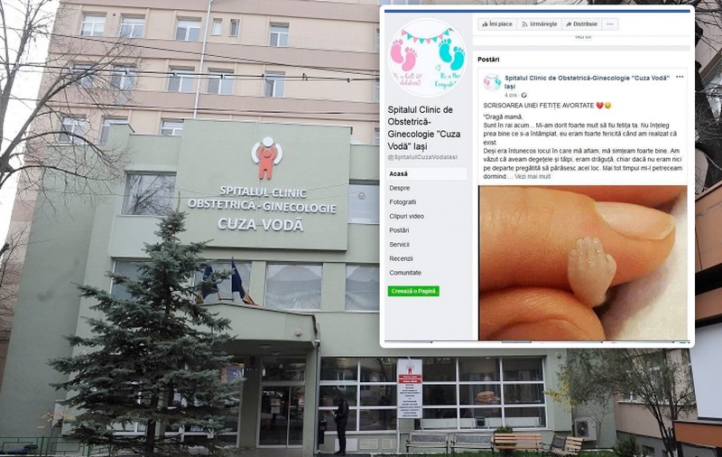 Un spital de stat din România publică mesaje anti-avort. Postarea de pe Facebook a Maternității Cuza Vodă din Iași se numește „Scrisoarea unei fetițe avortate”