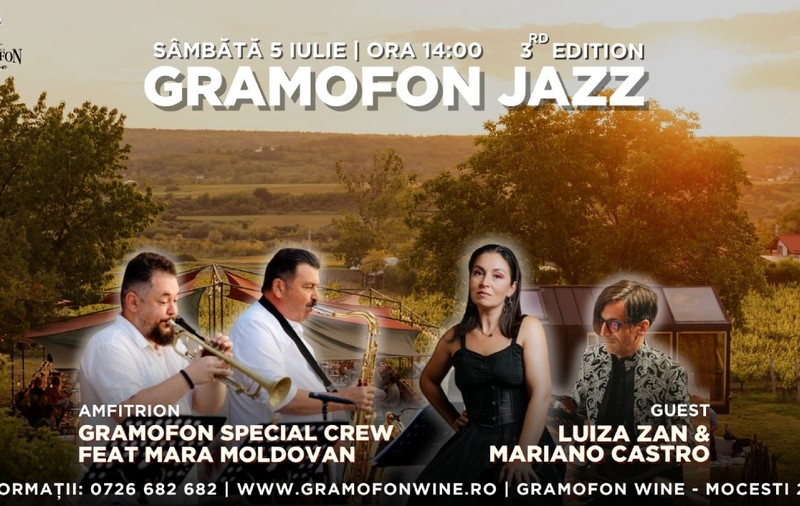 Gramofon Jazz revine pe 5 iulie cu o nouă ediție sub cerul liber: muzică, vin și magie în mijlocul viei