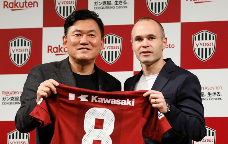 Iniesta, la Vissel Kobe, în Japonia