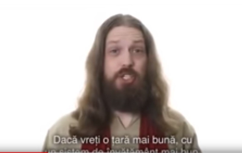VIDEO | ”Iisus” invită românii să iasă la vot. PSD cere anchetă penală pentru clipul electoral