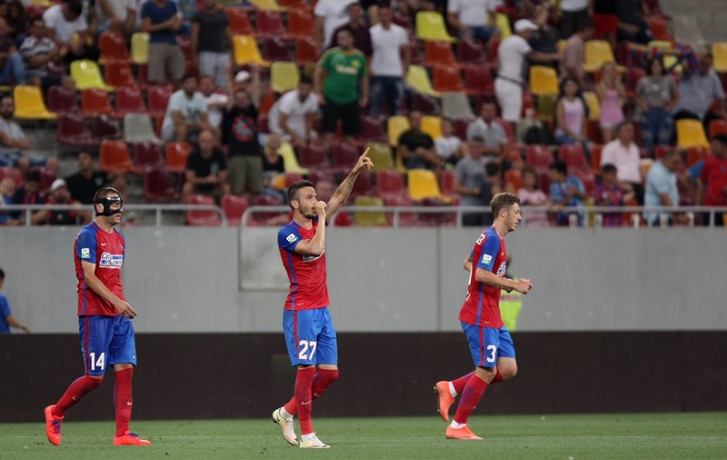 Liga 1, Etapa a 7-a. Steaua - Astra 1-0. GOLdrin a decis jocul, dintr-o lovitură liberă! Junior Morais, eliminat în final! Meciul s-a încheiat cu îmbrânceli/ VIDEO&FOTO