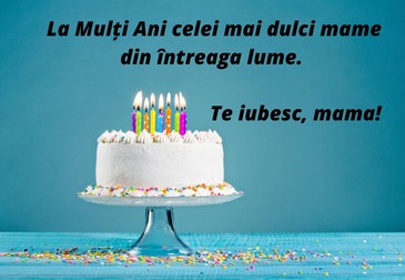 Urare de La Mulți Ani pentru mama
