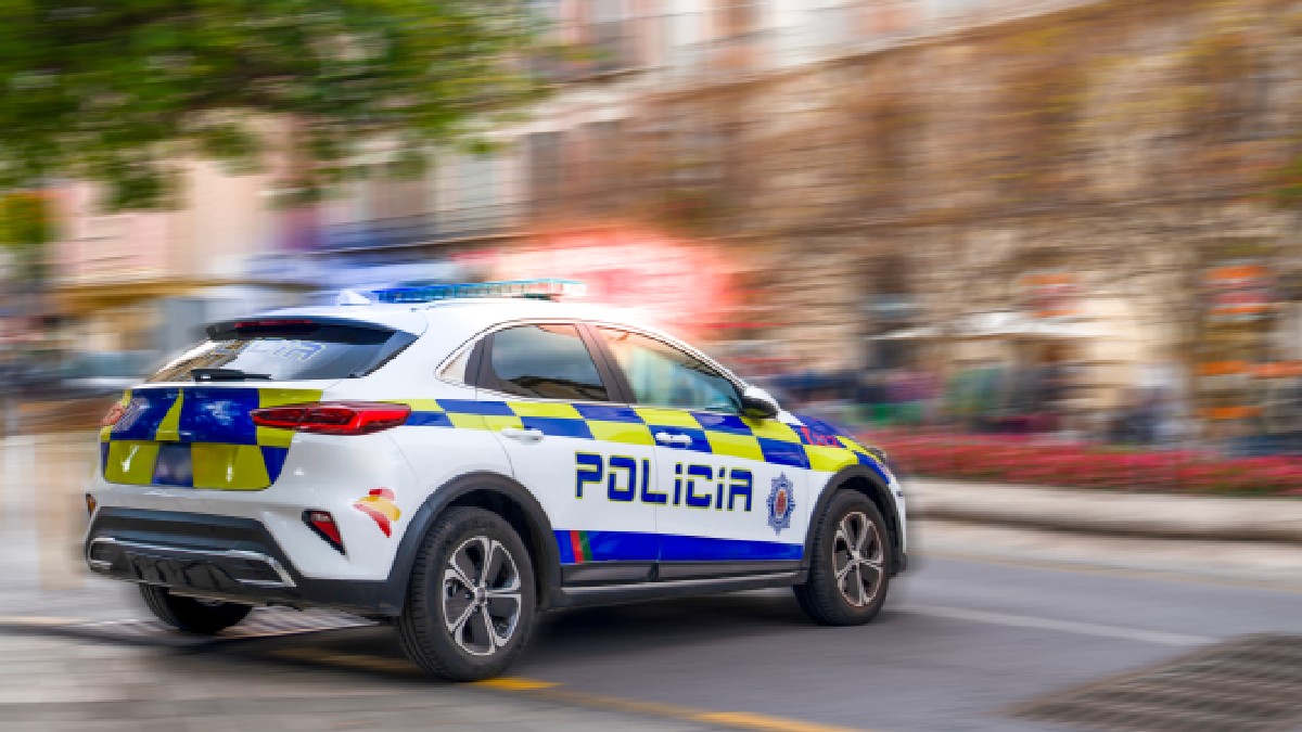 O mașinpă de poliție din Spania