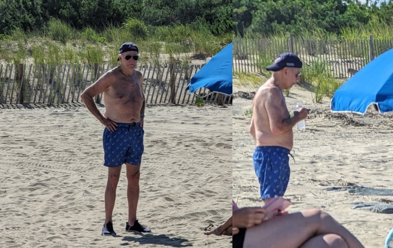 Joe Biden, surprins la bustul gol pe plajă, la Rehoboth Beach. Republicanii susţin că aproape 40% din timpul mandatului l-a petrecut în concediu