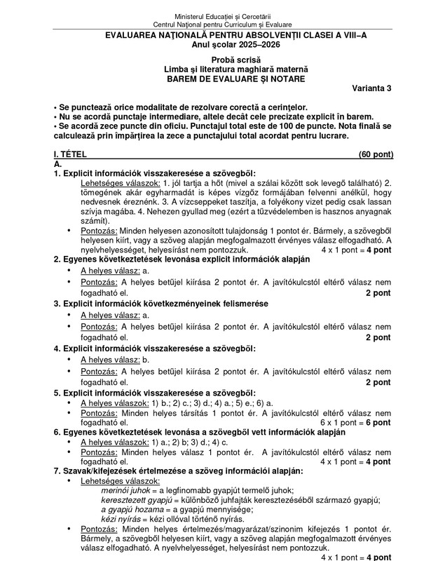 Evaluarea Națională 2026 la limba maternă s-a încheiat - ce subiecte au picat și care este baremul