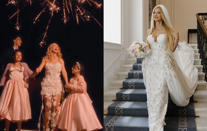 Cum arată cele patru rochii de mireasă purtate de Andreea Bălan la nunta cu Victor Cornea. Apariția de la miezul nopții i-a lăsat fără cuvinte pe invitați