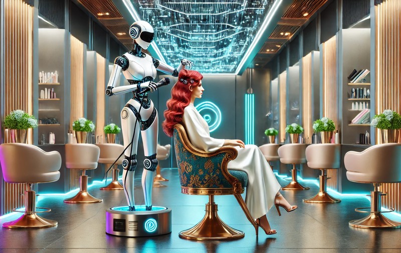 Cum va Arăta un Scaun de Coafor din Viitor într-un Salon de Înfrumusețare cu Roboți?