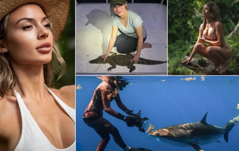 Rosie Moore „se luptă” cu aligatorii cu mâinile goale și face scufundări cu rechinii: „Sunt cel mai sexy om de știință din lume”