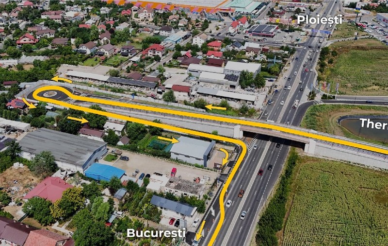 Pasajul peste DN1 care duce către Therme București a fost inaugurat: „Montat în mai puțin de 6 ore”