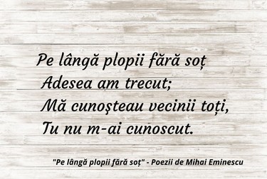 Pe lângă plopii fără soț - Poezii de Mihai Eminescu