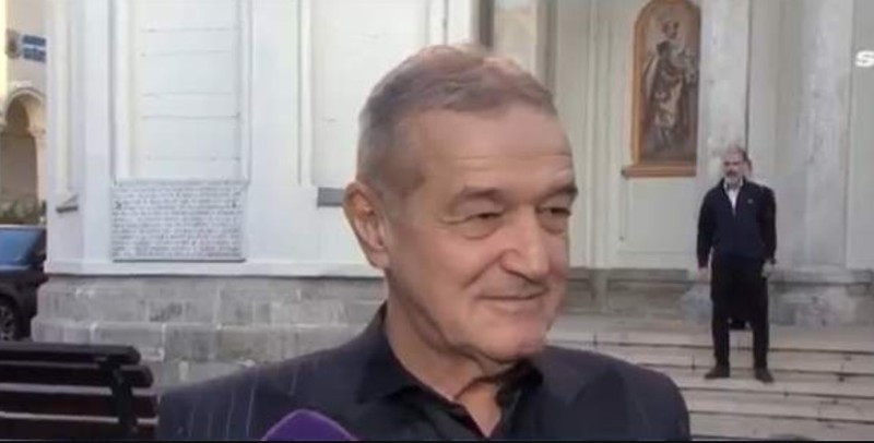 Gigi Becali, la botezul celei de-a doua nepoate. Foto: captură Antena Stars