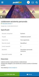 Anunțul de angajare postat de Bogdan Giuseppe pe un site de recrutare, cel la care a răspuns reportera