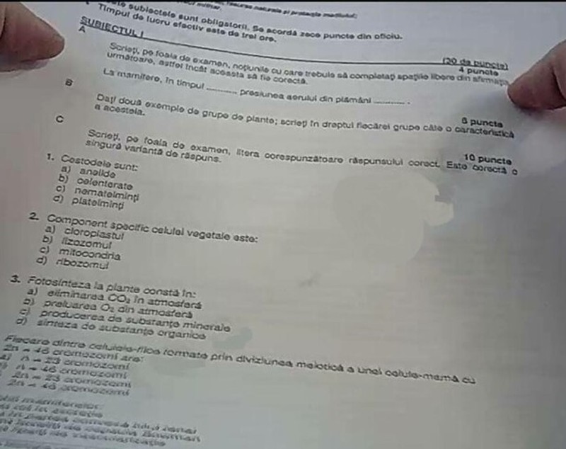 BAC Biologie și Anatomie 2024. Subiectele primite de absolvenții de liceu