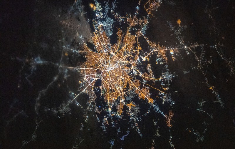 FOTO. Bucureștiul, văzut de pe Stația Spațială Internațională. Fotografia publicată de NASA a devenit virală